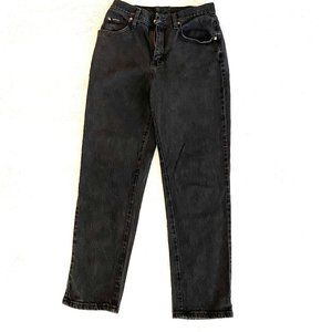 Riders by Lee Womens Black Charcoal Wash Jeans Straight High Rise Petite Size 6P